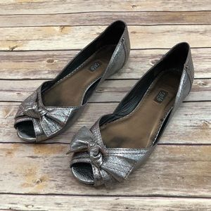 Rafe NY metallic silver flats